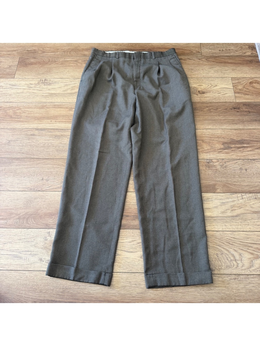 Vtg Options by Stafford Pleated Cuffed Pants 32x31